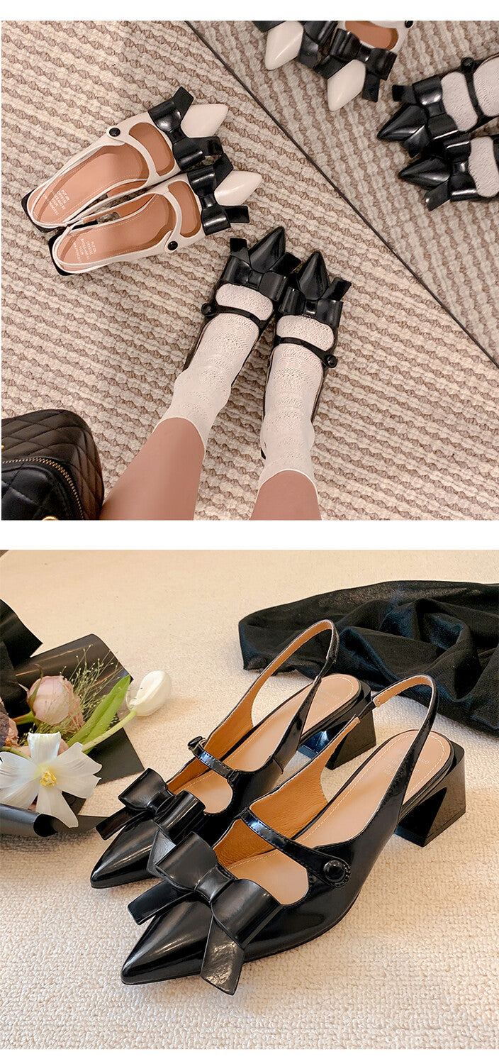 Karin Luna In Stock Spot Goods  Hot-Selling Closed-Toe Sandals  Full leather inside and out Sweet Bow