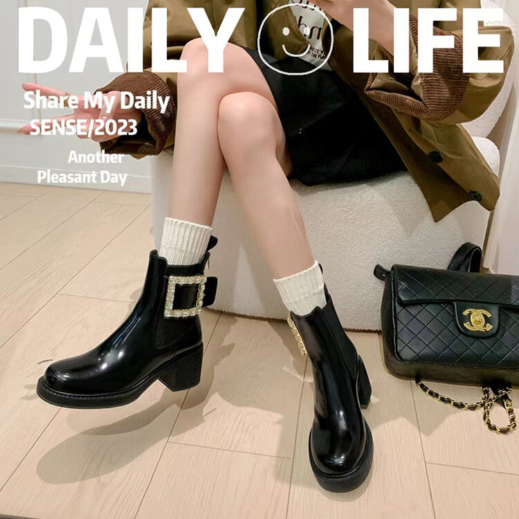 Karin Luna Bestseller Spot Goods Exquisiteness round Head Elastic Long Boots