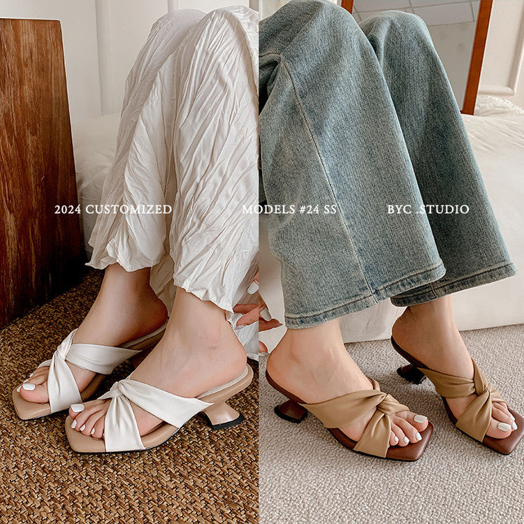 Karin Luna In Stock In Stock Basic Versatile Cross Strap Sofa Insoles Slippers