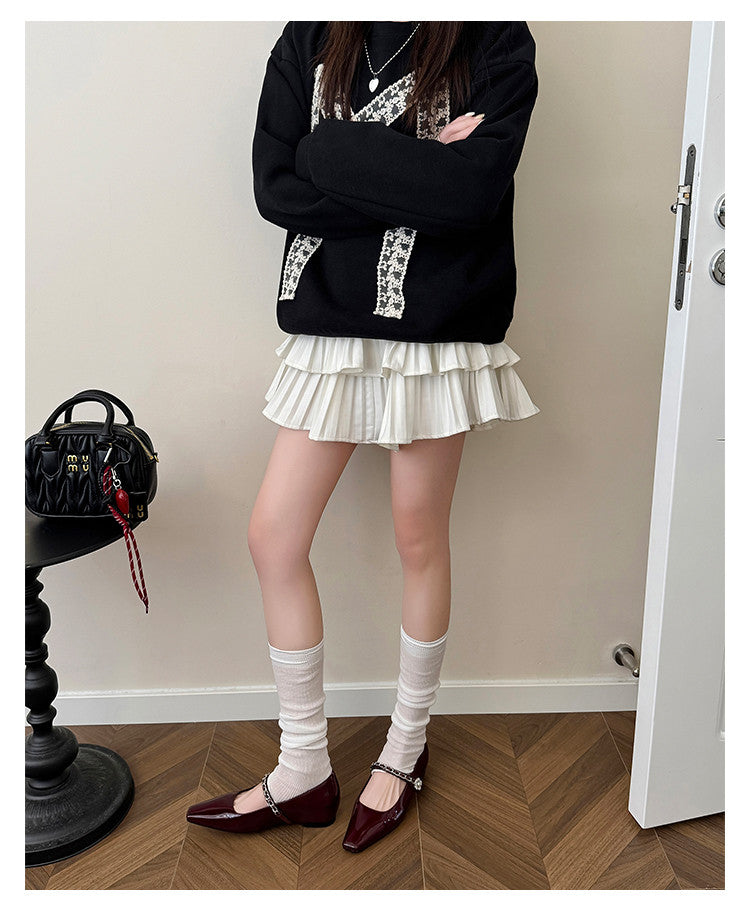 Karin Luna In Stock In Stock ~Metal One-Strap Pearl Small Square Toe Height-Increasing Flats
