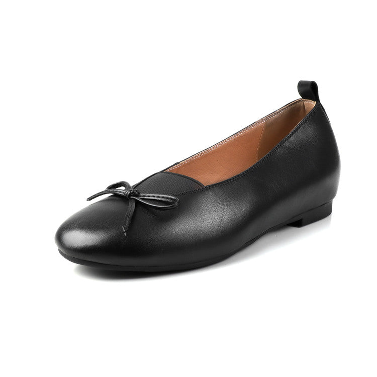 Karin Luna Full Layer Inside and Out~Basic Versatile Bow Hidden Heel Shoes