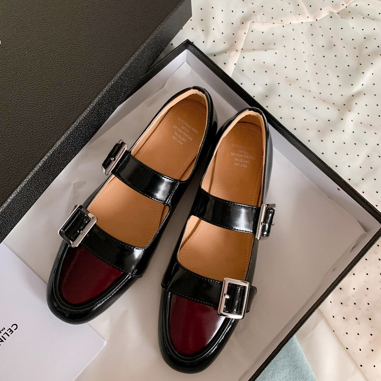 Karin Luna In Stock Spot Goods One-Strap Height-Increasing Belt Buckle Single Shoes