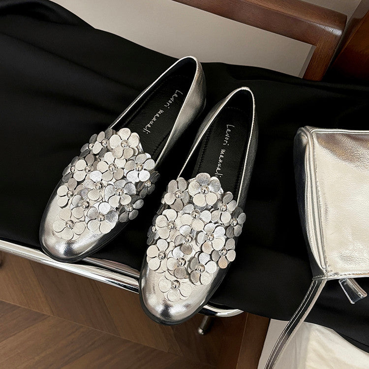 Karin Luna Casual Shoes Series~  Spot Goods In Stock Floral British Style Deep Mouth Single Shoes
