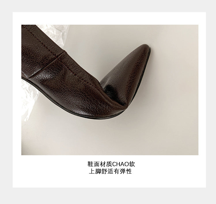 Karin Luna In Stock Spot Goods    Vintage Classic Style Shallow Mouth Single Shoes