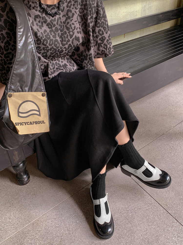 Karin Luna In Stock Spot Goods  Color Matching t Round Toe British Style Single Shoes