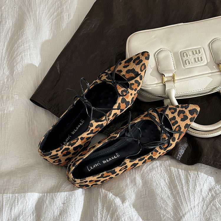 Karin Luna In Stock Spot Goods  Hot-selling Element Bowknot Square Toe Pointed Toe Single Shoes