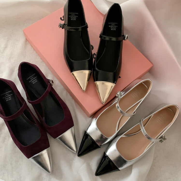 Karin Luna In Stock  Spot Goods In Stock  Classic Color Block Pointed Toe Hot-Selling Elegant Stiletto Pumps
