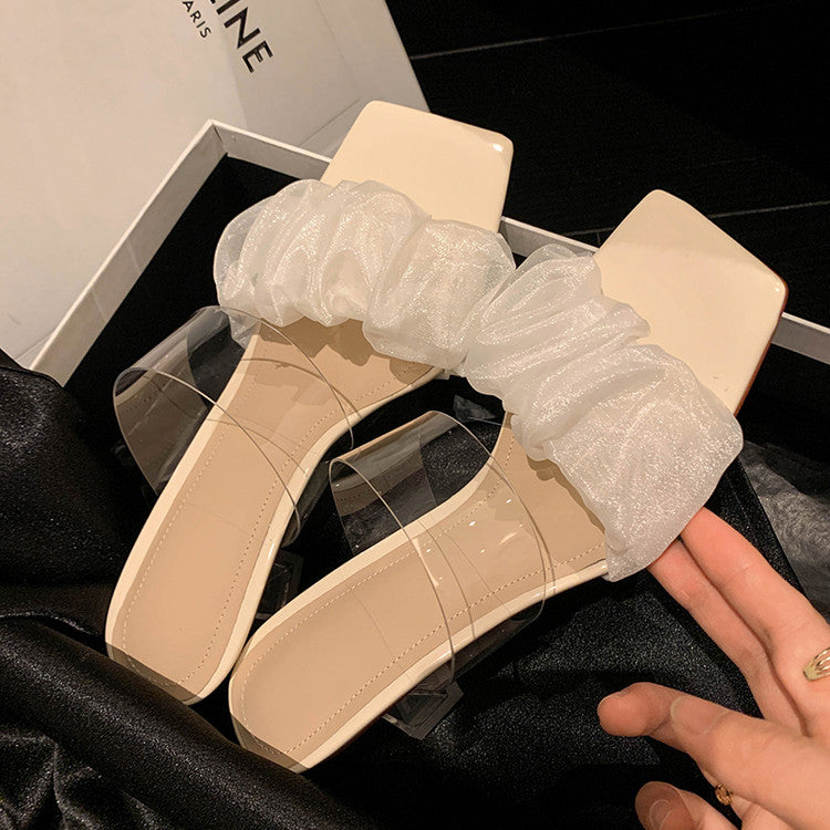 Karin Luna In Stock Spot Goods The feeling of summer Breathable Organza Elegant Slippers