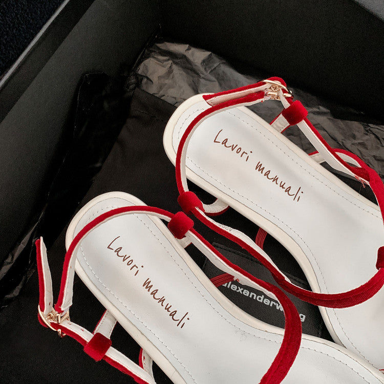 Karin Luna In Stock Spot Goods Vacation style t Strappy Open-Toe Flat Sandals