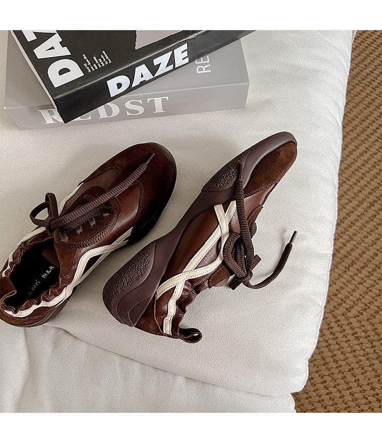 Karin Luna Casual Shoes Series~  In Stock Hot-Selling Versatile Lace-Up Deep Mouth Flats