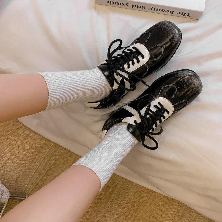 Karin Luna Casual Shoes Series~ Spot Goods Spot Goods Hot-selling Lace-up Hidden Heel Deep Mouth Single Shoes