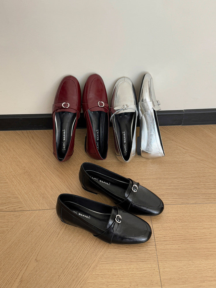 Karin Luna In Stock Spot Goods Basic Versatile British Style Single Shoes