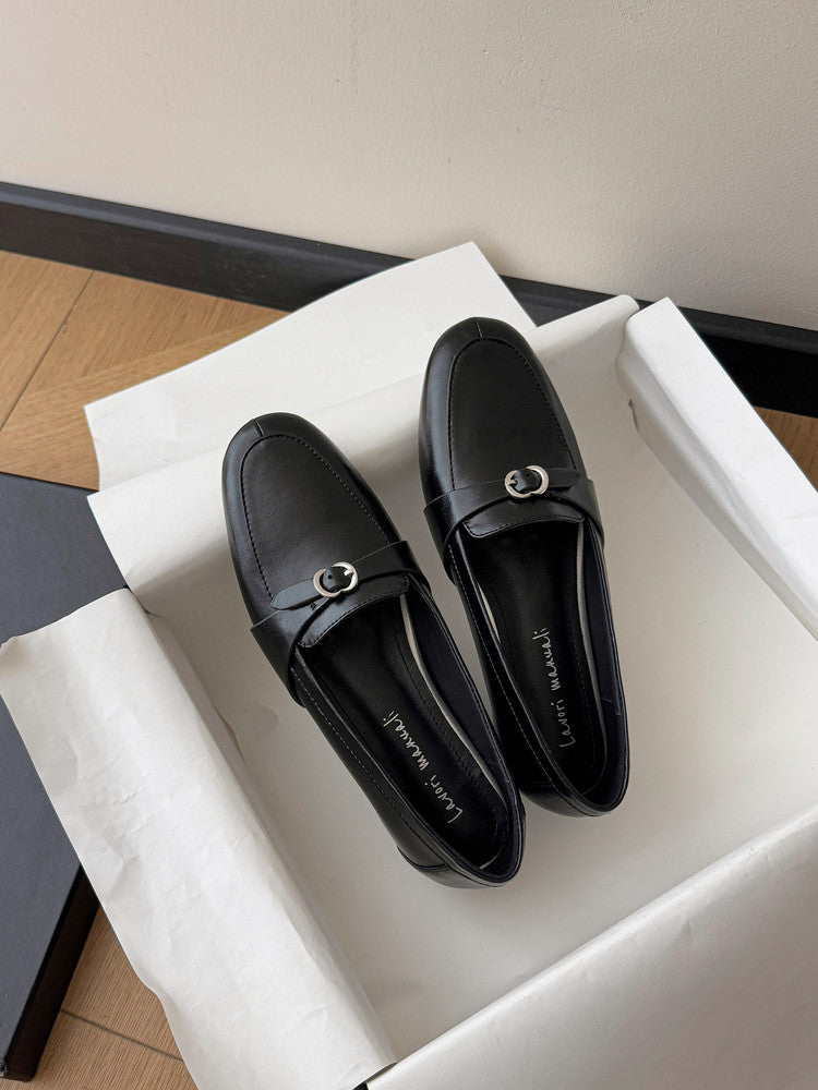 Karin Luna In Stock Spot Goods Basic Versatile British Style Single Shoes