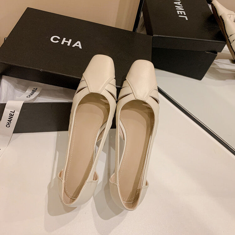Karin Luna Hot-Selling Retro Big Item Big Goods Available for sale all seasons French-style Hollow Out Single Shoes Full leather inside and out