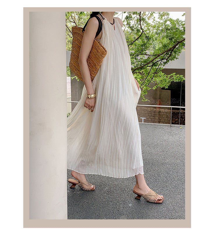 Karin Luna Bestseller Woven Vacation Style Series~ Elegant High Heel Slippers