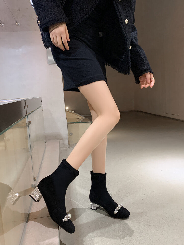 Karin Luna Hot-Selling In Stock  Dynamic Rhinestone One-Strap Vintage Style  Slimming Leggings