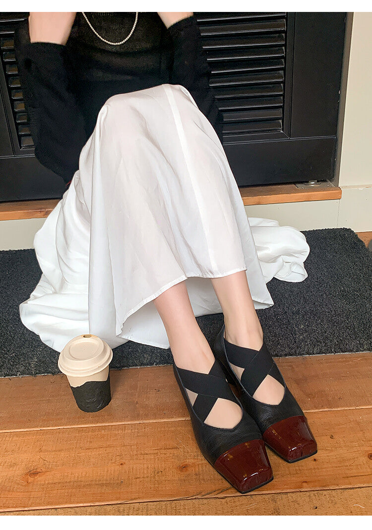 Karin Luna In Stock  Spot Goods  Lost in a Flash~Full Grain Leather Inside and Out Pig Nose Style Mainly Recommended Popular Ballet Shoes
