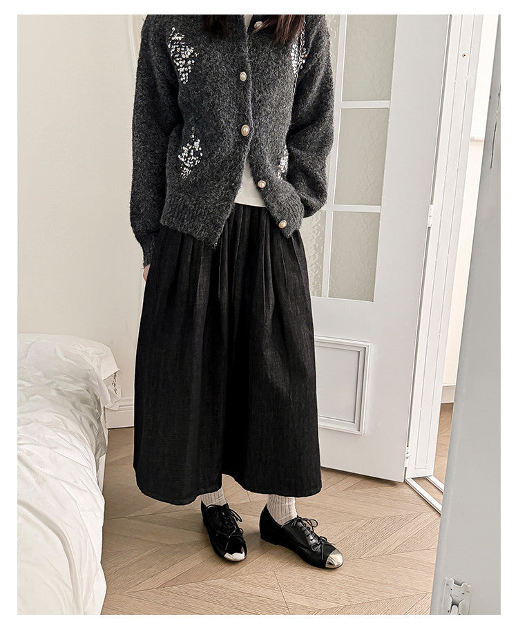 Karin Luna In Stock Spot Goods  Casual Lace-Up Metal Toe Bow Deep Mouth Single Shoes