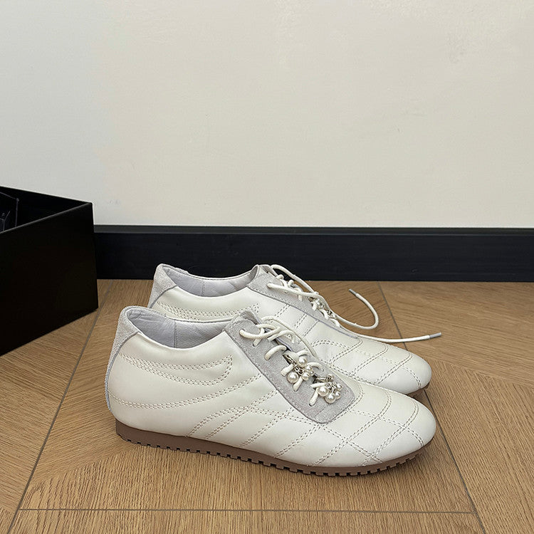 Karin Luna Casual Shoes Series~  In stock Xiaohongshu Hot-Selling Lace-Up Thick-Soled Deep Mouth Single Shoes