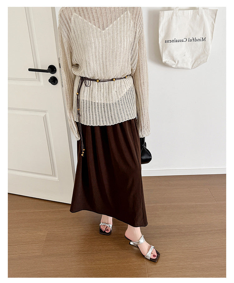 Karin Luna In Stock  Spot Goods   Square Toe One-Strap Irregular Heel Slippers