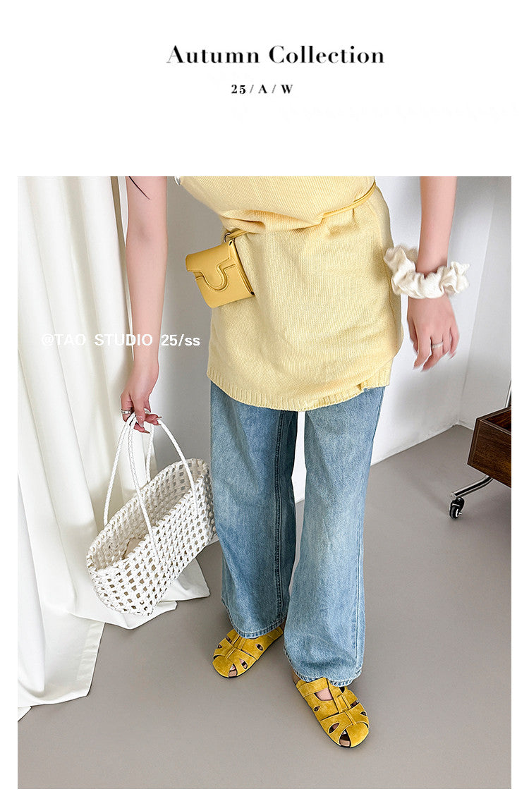 Karin Luna Full Layer Inside and Out~Basic Versatile Perforated Round Toe Birkenstock Slippers