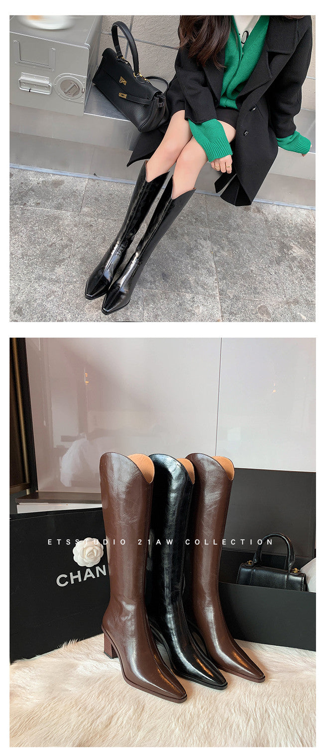 Karin Luna In Stock  Temperament Style v High Heel Long Boots