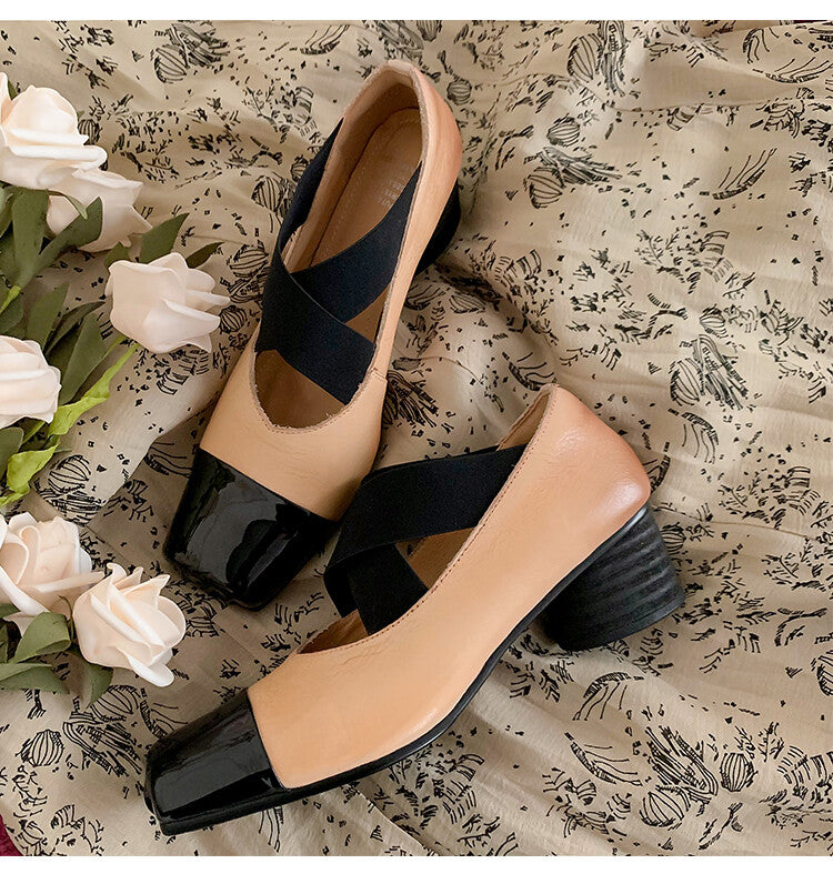 Karin Luna In Stock  Spot Goods  Lost in a Flash~Full Grain Leather Inside and Out Pig Nose Style Mainly Recommended Popular Ballet Shoes