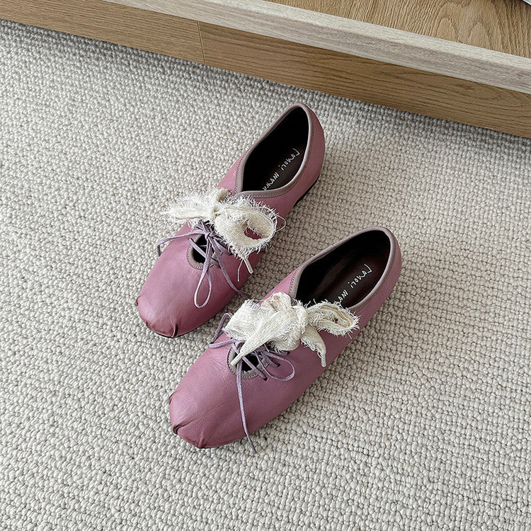Karin Luna In Stock In Stock  Xiaohongshu Hot Sale Full Leather Round Toe Deep Mouth Single Shoes
