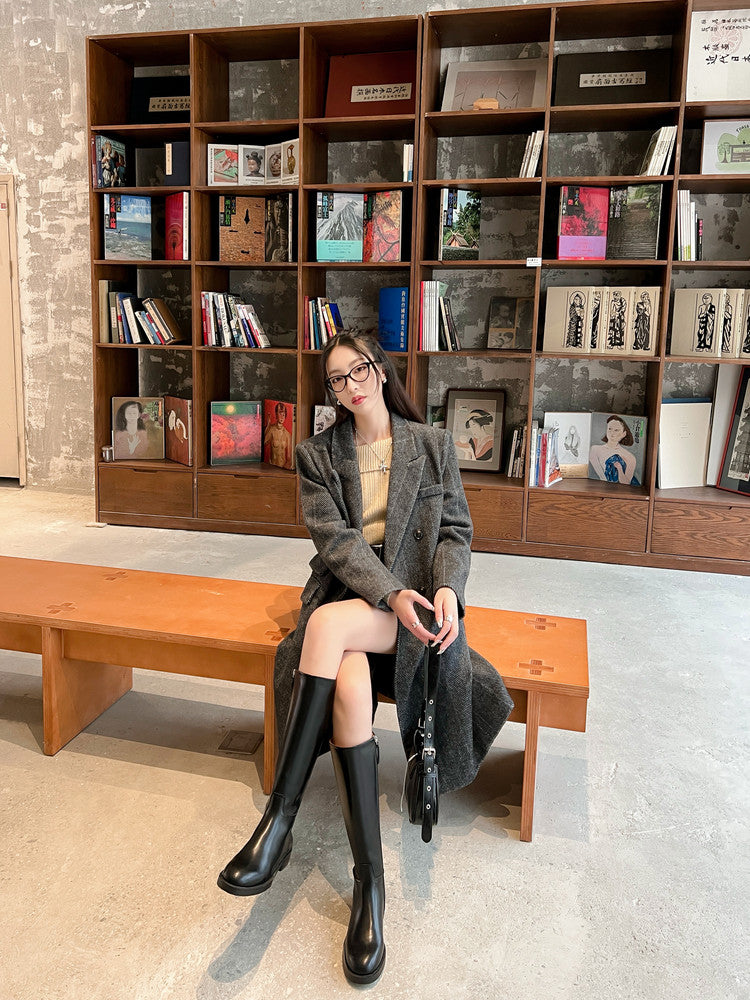 Karin Luna In Stock In-stock Basic Classic Timeless Round Toe Casual Riding Boots