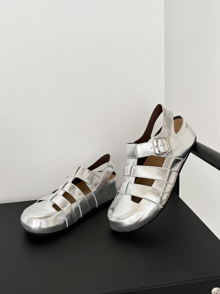 Karin Luna Full Layer Inside and Out~Basic Versatile Perforated Round Toe Birkenstock Shoes