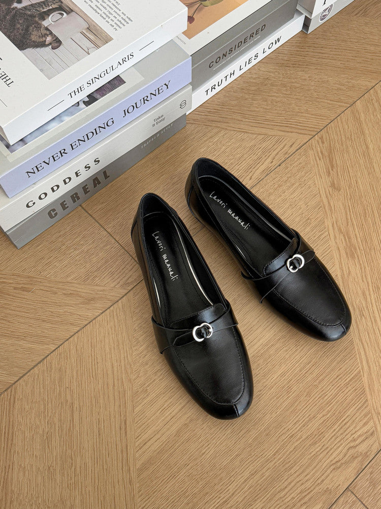 Karin Luna In Stock Spot Goods Basic Versatile British Style Single Shoes