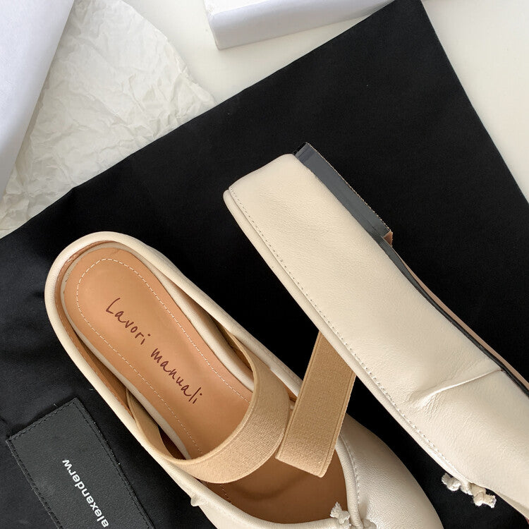 Karin Luna Classic Split-Toe Shoes  Explosive Pattern One-Strap Mary Jane Height-Increasing Full Leather Closed-Toe Slippers