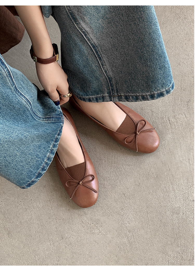 Karin Luna Full Layer Inside and Out~Basic Versatile Bow Hidden Heel Shoes