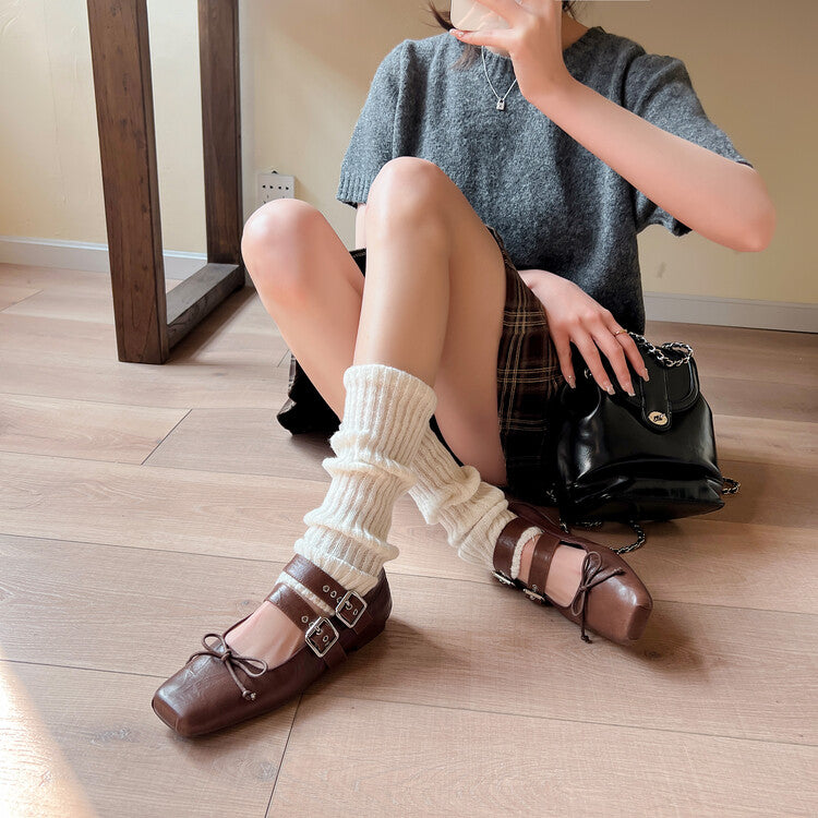 Karin Luna Future Sense silver~Spot Goods Spot Goods Hot-selling Bowknot Retro Belt Buckle Ballet Mary Jane Shoes