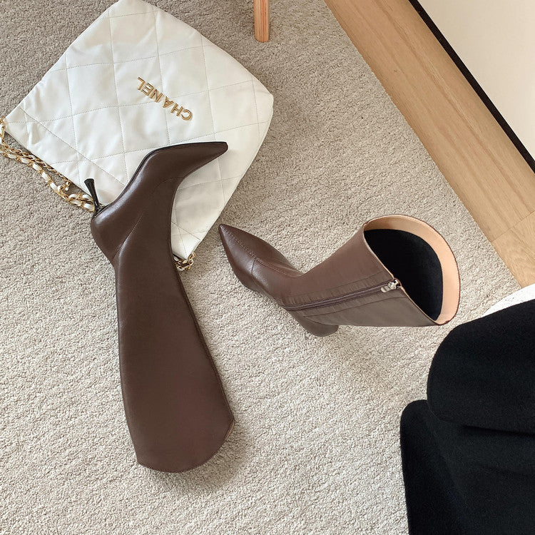 Karin Luna Elegant Style v Pointed Toe Stiletto Long Boots