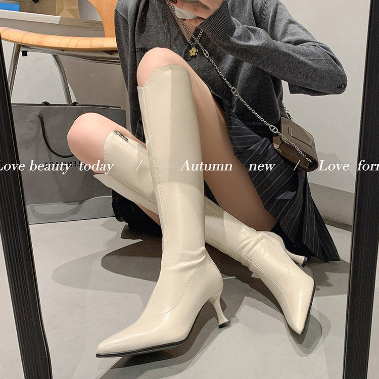 Karin Luna Elegant Style v Pointed Toe Stiletto Long Boots