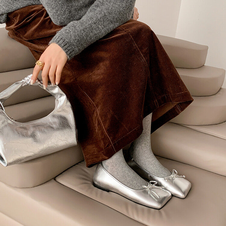 Karin Luna In Stock Spot Goods  Hurry up and grab this hot item!！Square-Toed Flat Granny Shoes