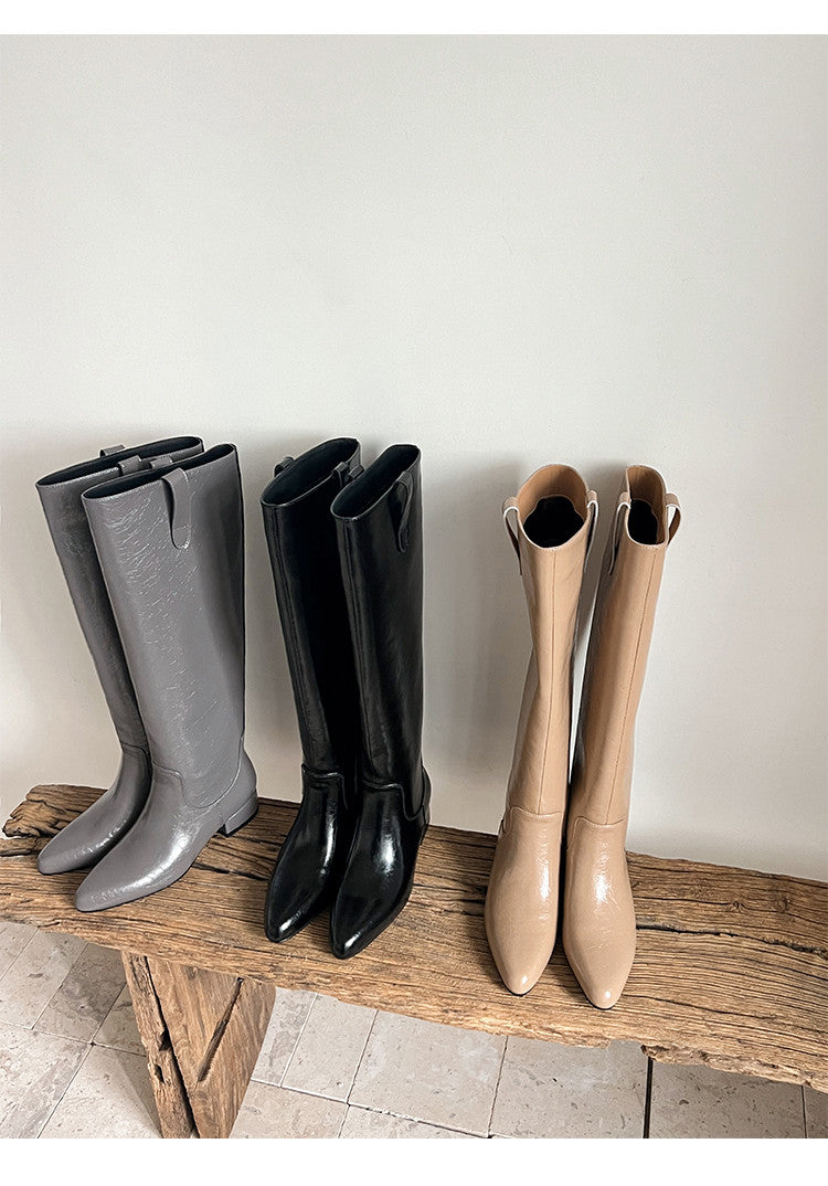 Karin Luna In Stock In Stock Classic Slip-On Straight Long Boots