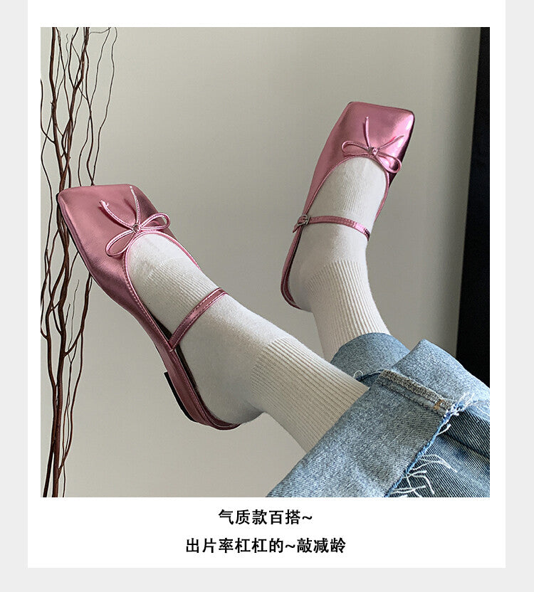 Karin Luna Hot-Selling Derivative Edition~Comes with data plan included Must-have Butterfly Knot Closed-Toe Height-Increasing Slippers