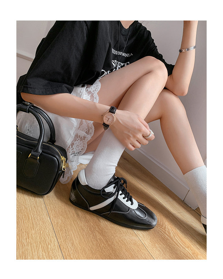 Karin Luna Casual Shoes Series~ Spot Goods Spot Goods Hot-selling Lace-up Hidden Heel Deep Mouth Single Shoes