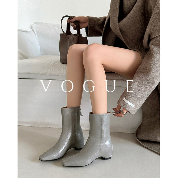 Karin Luna Basic Versatile  Square toe Hot-selling Short Boots