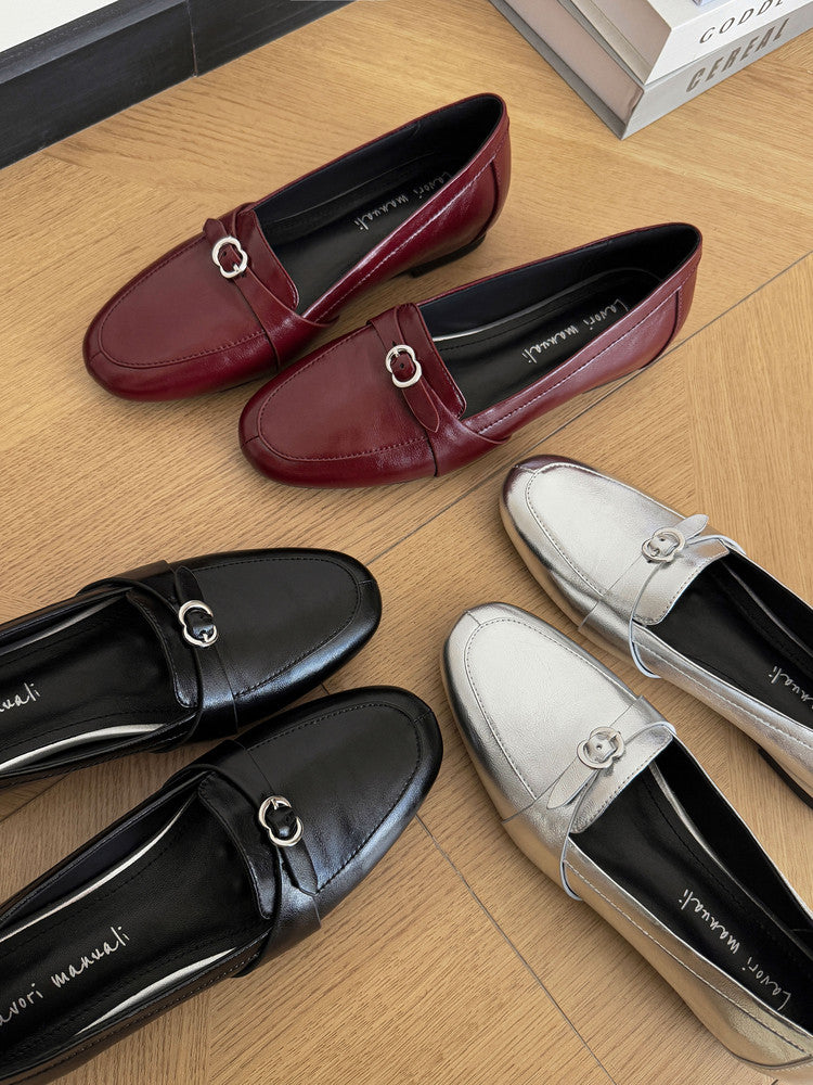 Karin Luna In Stock Spot Goods Basic Versatile British Style Single Shoes