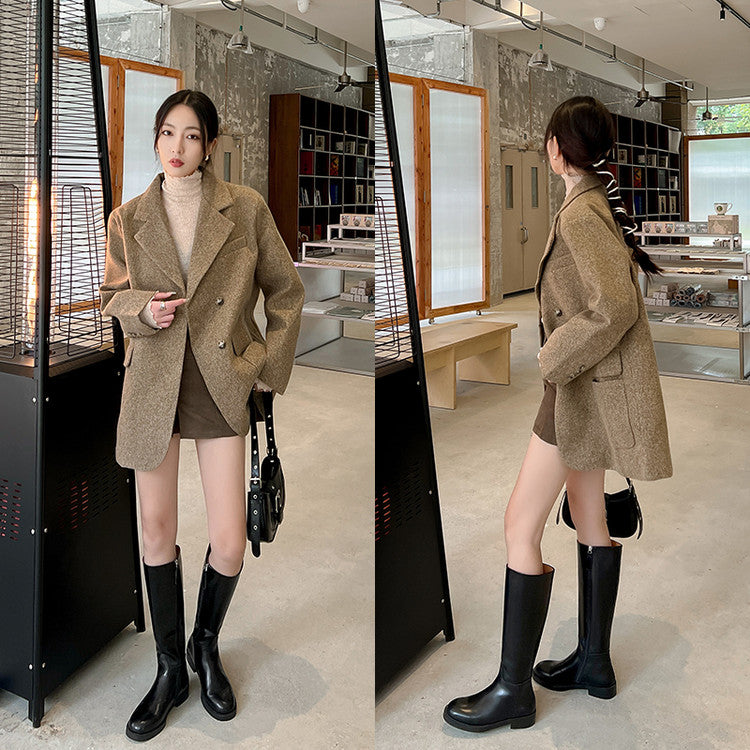 Karin Luna In Stock In-stock Basic Classic Timeless Round Toe Casual Riding Boots