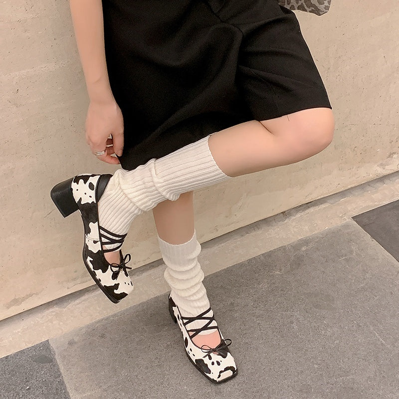 Karin Luna Hot Item Hot Item Xiaohongshu Hot Item  Comes with Bowknot Mary Jane Flats