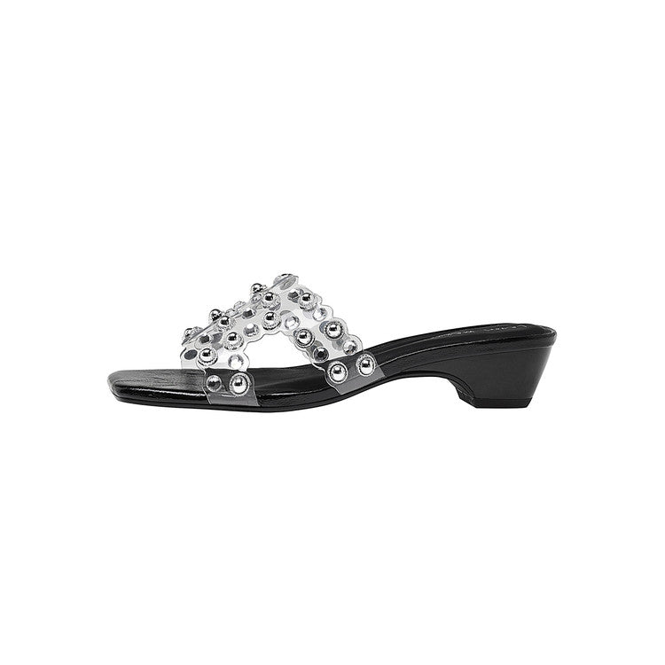 Karin Luna In Stock Spot Goods Classic versatile transparent sequin slippers