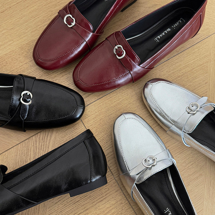 Karin Luna In Stock Spot Goods Basic Versatile British Style Single Shoes