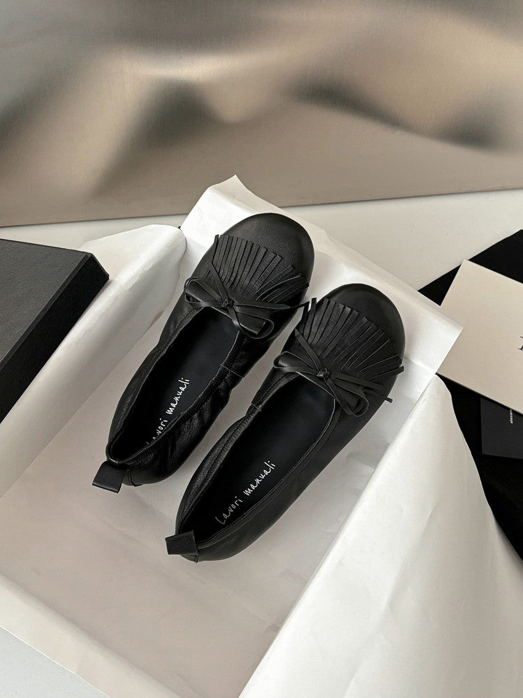 Karin Luna In Stock Spot Goods   Tassel Round Toe Hidden Wedge Mary Jane Shoes