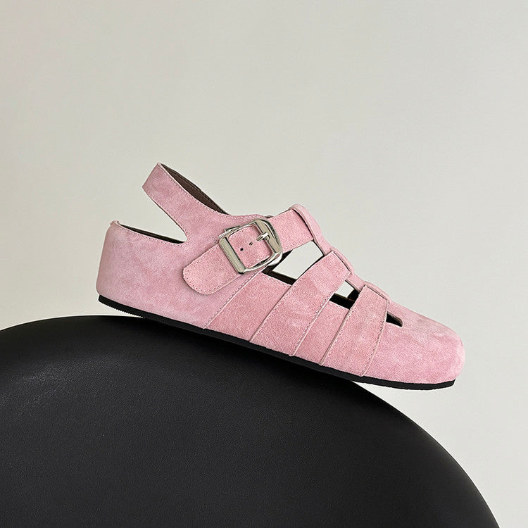 Karin Luna Full Layer Inside and Out~Basic Versatile Perforated Round Toe Birkenstock Shoes