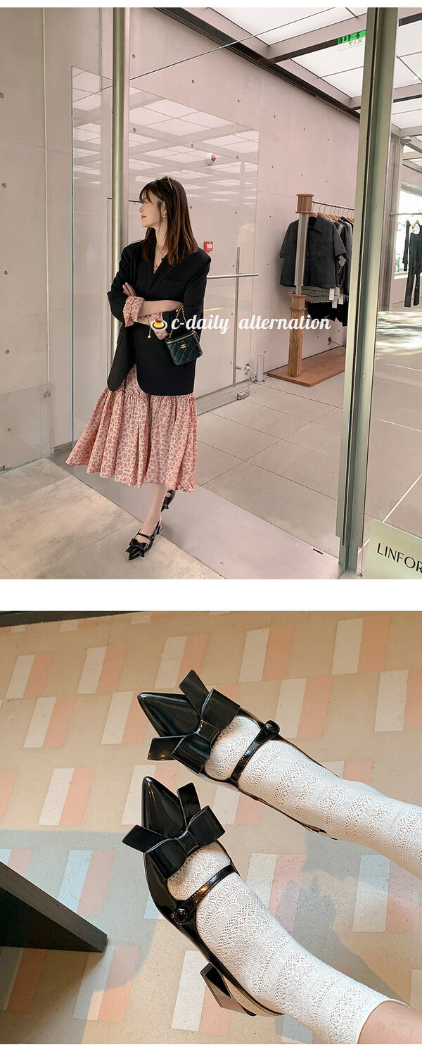 Karin Luna In Stock Spot Goods  Hot-Selling Closed-Toe Sandals  Full leather inside and out Sweet Bow