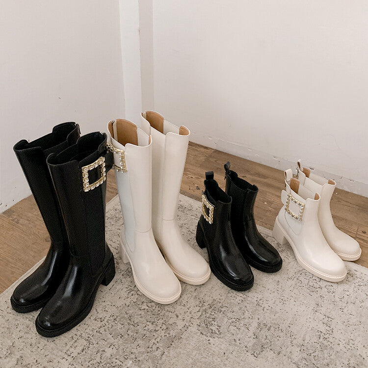 Karin Luna Bestseller Spot Goods Exquisiteness round Head Elastic Long Boots